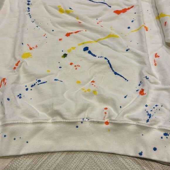 Sub_urban Riot Women’s White Splatter Paint Sweatshirt - Picture 3 of 6
